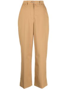 STUDIO TOMBOY pantalon droit No-Tuck à coupe courte - Marron