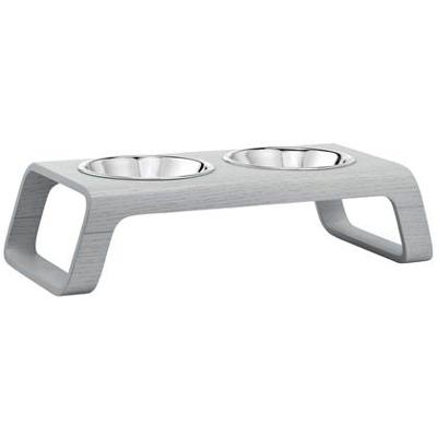 MiaCara Desco kattenvoerbak ash grey stained