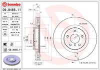 Remschijf BREMBO, Remschijftype: Binnen geventileerd, u.a. für Nissan - thumbnail