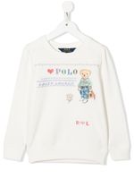 Ralph Lauren Kids sweat Polo Bear à logo brodé - Blanc