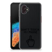 Samsung Galaxy Xcover 6 Pro Silicone-hoesje Finger Don't Touch My Phone - thumbnail