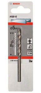 Bosch Accessories 2608585922 HSS Metaal-spiraalboor 5 mm Gezamenlijke lengte 86 mm Geslepen DIN 338 Cilinderschacht 1 stuk(s)