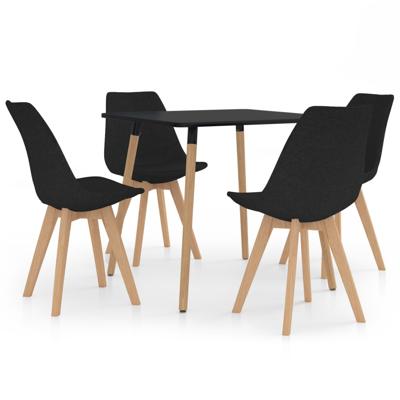 vidaXL 5-delige Eethoek zwart vidaXL 5-delige Eethoek zwart