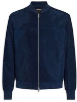 Zegna suede bomber jacket - Bleu