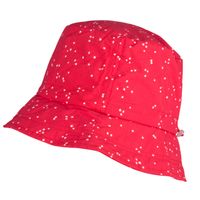 Chapeau de pluie pliable rouge / blanc - thumbnail