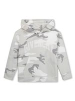 Givenchy Kids hoodie en coton à logo imprimé - Gris