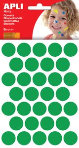 Apli Kids stickers, cirkel diameter 20 mm, blister met 180 stuks, groen