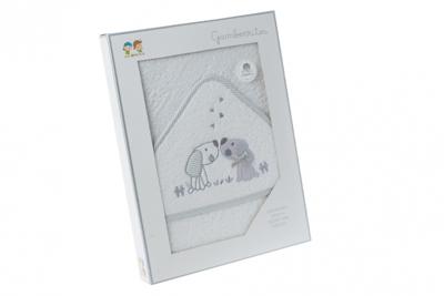 Gamberritos badcape Hondjes 100 x 100 cm katoen