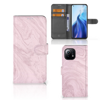 Xiaomi Mi 11 Bookcase Marble Pink - Origineel Cadeau Vriendin - thumbnail