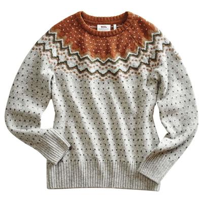 Fjällräven Damestrui Övik Knit Sweater W, grijs, Maat: M