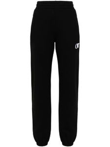 Off-White embroidered-logo cotton pants - Noir