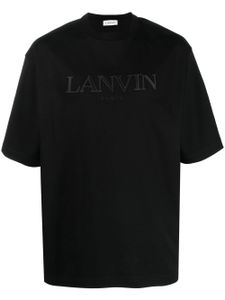 Lanvin t-shirt en coton à logo appliqué - Noir