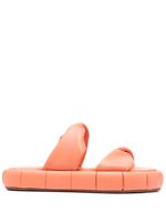 Themoirè flat wrapped flip flops - Orange