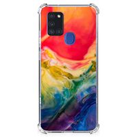 Back Cover Samsung Galaxy A21s Watercolor Dark - thumbnail