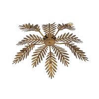 QAZQA - Retro Vintage plafondlamp 5-lichts goud - Botanica | Woonkamer | Slaapkamer | Keuken - Staal Rond - E14 Geschikt voor LED - Max. 5 x 40 Watt