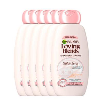 Garnier Loving Blends Milde Haver shampoo - 6 x 300 ml - voordeelverpakking