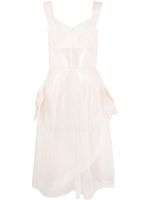 Maison Margiela robe mi-longue en tulle à détail de nœud - Rose