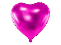 Folieballon Hart Metallic Hard Roze (45cm)