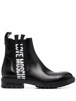 Love Moschino bottines chelsea à bande logo - Noir