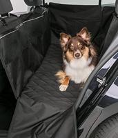 TRIXIE Onderhoudsvriendelijke, antislip ligmogelijkheid voor de achterbank, autodeken voor honden, 1,55 × 1,30 m, zwart met extra hoge zijpanelen - 13203
