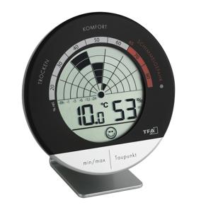 TFA-Dostmann 30.5032 hygrometer & psychrometer Binnen Elektronische hygrometer Zwart, Zilver