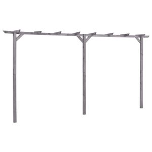 VidaXL Pergola 400x40x205 cm geïmpregneerd grenenhout grijs