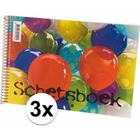 3x Kinder teken & schets boeken A4