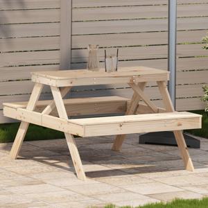 Picknicktafel 105x134x75 cm massief grenenhout