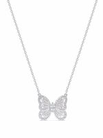 De Beers Jewellers collier Portrait of Nature Butterfly en or blanc 18ct serti de diamants - Argent