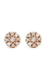 Djula boucles d'oreilles Target en or rose 18ct ornées de diamants