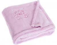 Playshoes fleecedeken beer 75 x 100 cm lichtroze