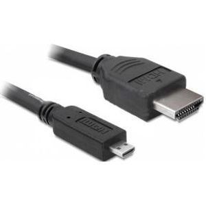 DeLOCK 3m HDMI HDMI kabel HDMI Type A (Standaard) HDMI Type D (Micro) Zwart