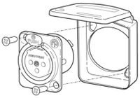 Neutrik SCDX stopcontactbeveiliging Zwart 1 stuk(s) - thumbnail