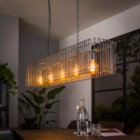 LifestyleFurn Hanglamp Collen 5-lamps - Oud Zilver