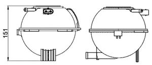 Expansietank, koelvloeistof CRT22000S