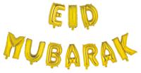 Folieballonnen Slinger Set 'Eid Mubarak' Goud (4m)