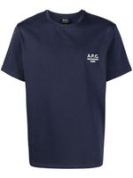 A.P.C. t-shirt à logo imprimé - Bleu - thumbnail