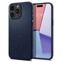 iPhone 15 Pro Spigen Liquid Air TPU Hoesje - Navy Blauw