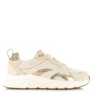 POELMAN Poelman - beige sneakers van mesh Beige Mesh Lage sneakers Dames - thumbnail