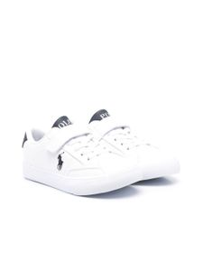 Ralph Lauren Kids baskets à motif Polo Poly - Blanc