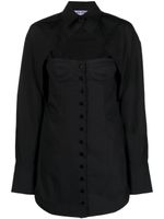 The Attico robe-chemise à design de corset - Noir - thumbnail