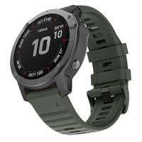 By Qubix - Siliconen bandje - Leger groen - Compatible met Garmin Fenix 8-51mm - Compatible Garmin bandje