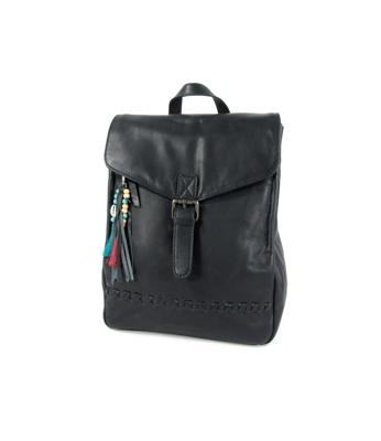 friendship trendy leren rugzak zwart