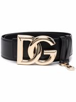 Dolce & Gabbana ceinture à boucle logo - Noir - thumbnail