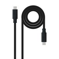 NANOCABLE 10.01.4103 USB 3.2 kabel Gen2x2 20Gbps 5A/100W, 4K/60Hz, USB-C stekker naar USB-C stekker, zwart, 3m