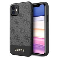 Guess 4G Stripe iPhone 11 Hybrid Case - Grijs