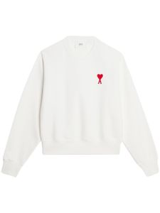 AMI Paris sweat à logo Ami de Coeur - Blanc