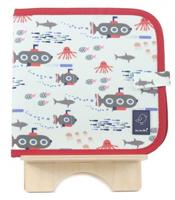 Jaq Jaq Bird krijtboek onderzeeër 20 cm blauw/rood 5 delig