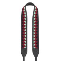 Bronkey Jaipur Fabric & Leather Camera Strap Zwart / Rood / Blauw