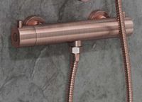 Saniclear Copper thermostatische douchekraan geborsteld koper - thumbnail